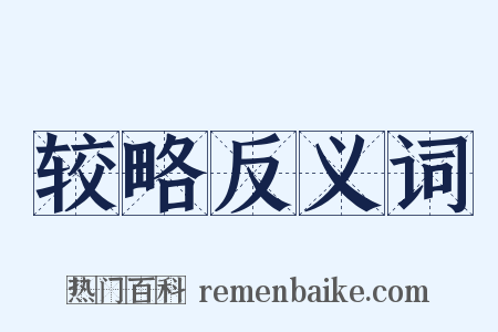较略反义词是什么意思的图片